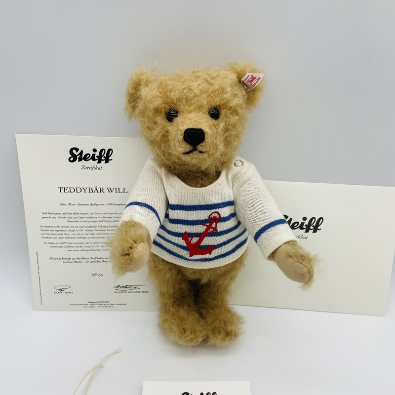 Steiff Teddybär Will 035807 limitiert 1500 aus 2012 28cm Mohair