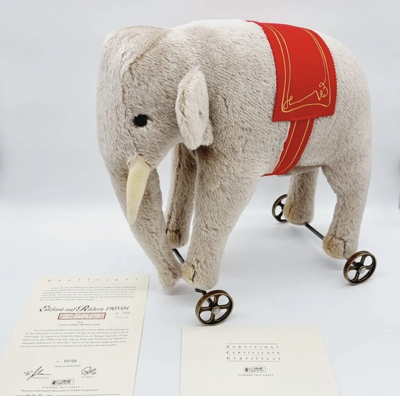 Steiff Elefant auf Rädern 1903 / 1904 limitiert 43 cm 2004 EAN 400407 Sammler
