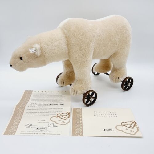Steiff Polarbär auf Rädern 400544 limitiert 1000 aus 2006 43cm Mohair