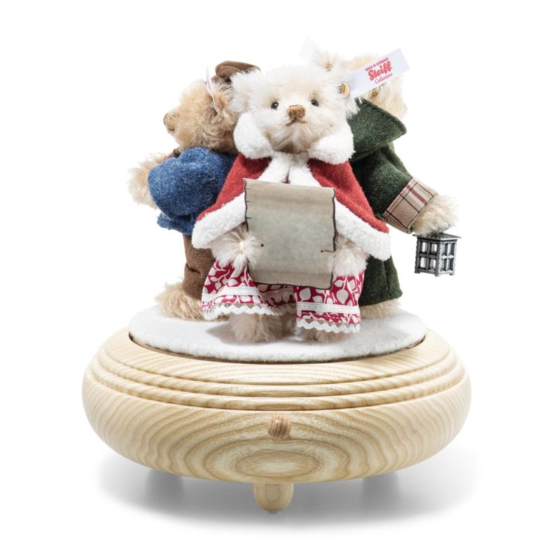 Steiff Weihnachtssänger Teddybären-Set auf Musikbox 007552 limitiert 1225 aus 2023 19cm