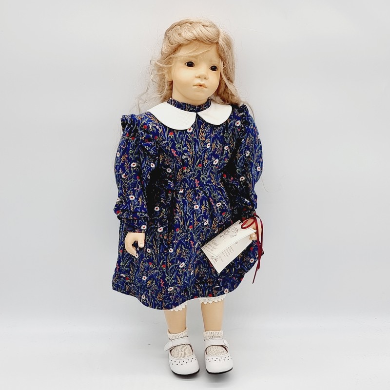Steiff Rosa Adami Puppe Verena Porzellan 58 cm Kleid